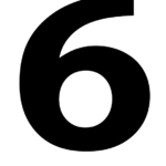 Printable Solid Black Number 6 Silhouette Numbers Baby