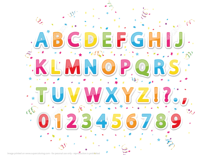 Printable Stickers Of English Alphabet Letters And Numbers