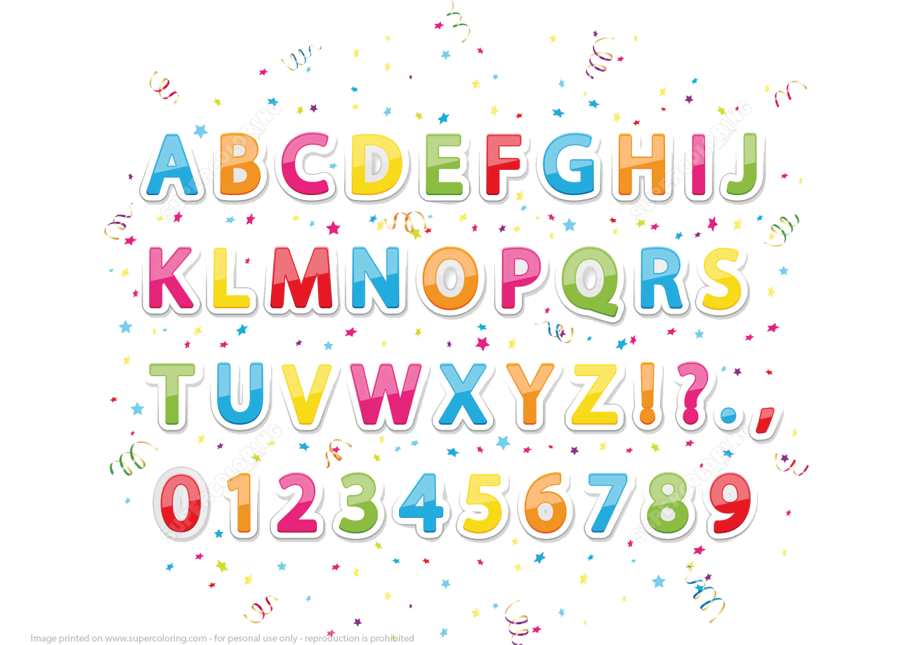 Printable Stickers Of English Alphabet Letters And Numbers 