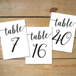 Printable Table Numbers 1 40 Black Table Numbers For