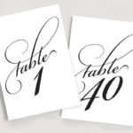 Printable Table Numbers Instant Download 1 40 Elegant