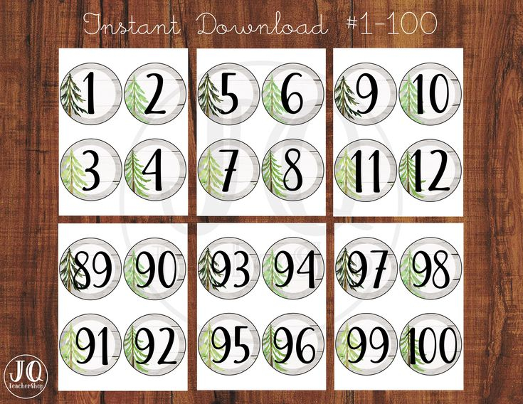 Printable Table Numbers Woodland Classroom Decor Classroom 