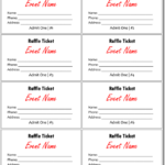 Raffle Tickets Template Raffle Ticket Template Free