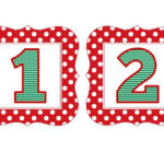 Red Polka Christmas Numbers 1 50 Christmas Lettering