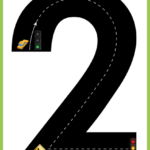 Road Numbers Math Training Game Pre K Free Printable