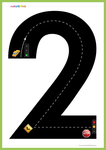 Road Numbers Math Training Game Pre K Free Printable Road Numbers Math Training Game Pre K Free Printable