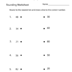 Rounding Whole Numbers Worksheet Worksheets Worksheets