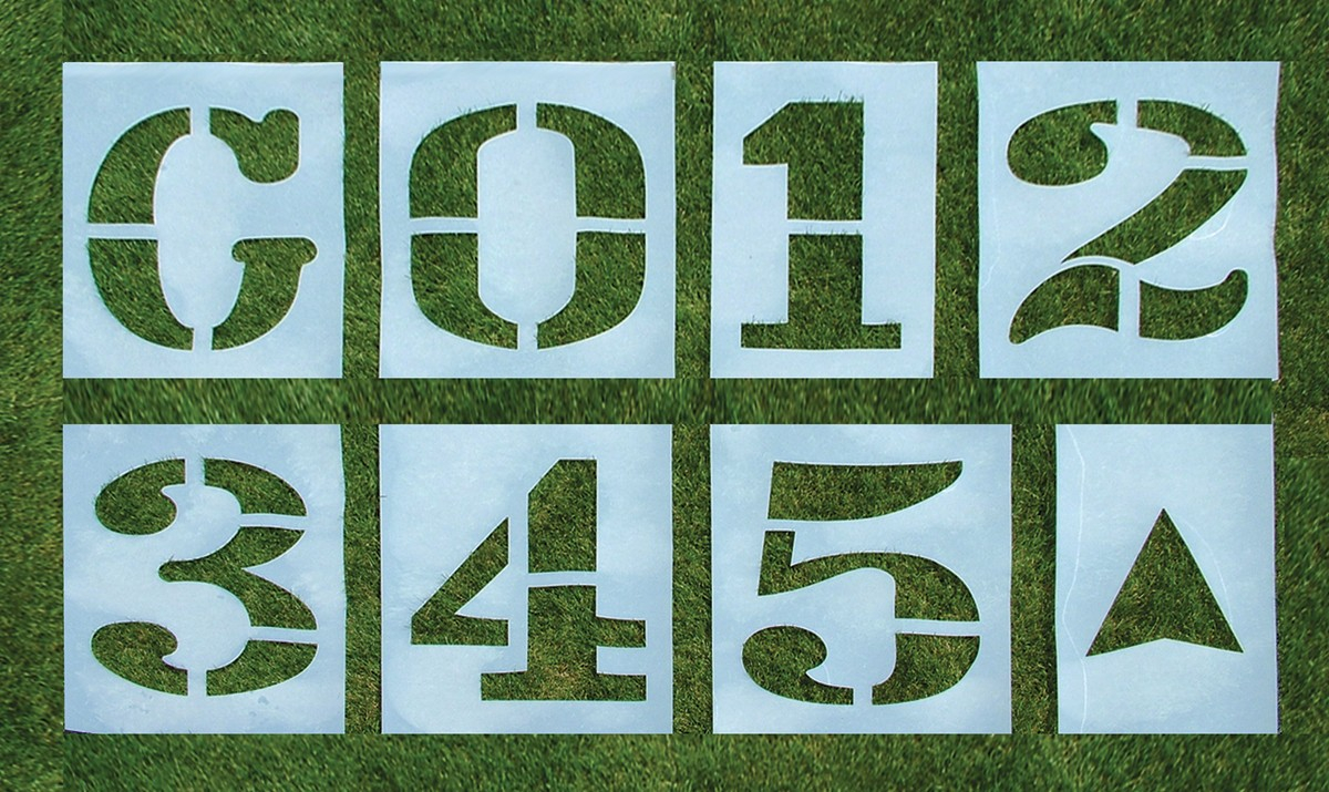 Standard Football Field Stencil 3 1 2 H Single Letter Or 