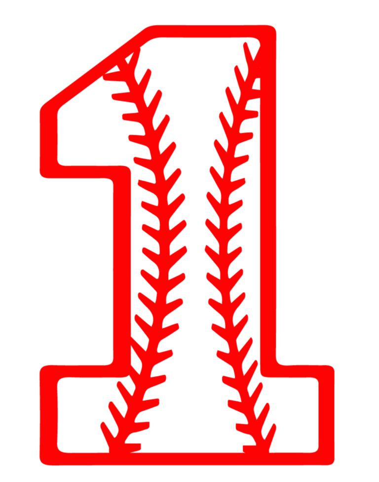 SVG DXF PNG JPEG EPS Cutting File Baseball Number