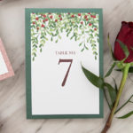 These FREE Printable Holiday Holly Inspired Table Numbers