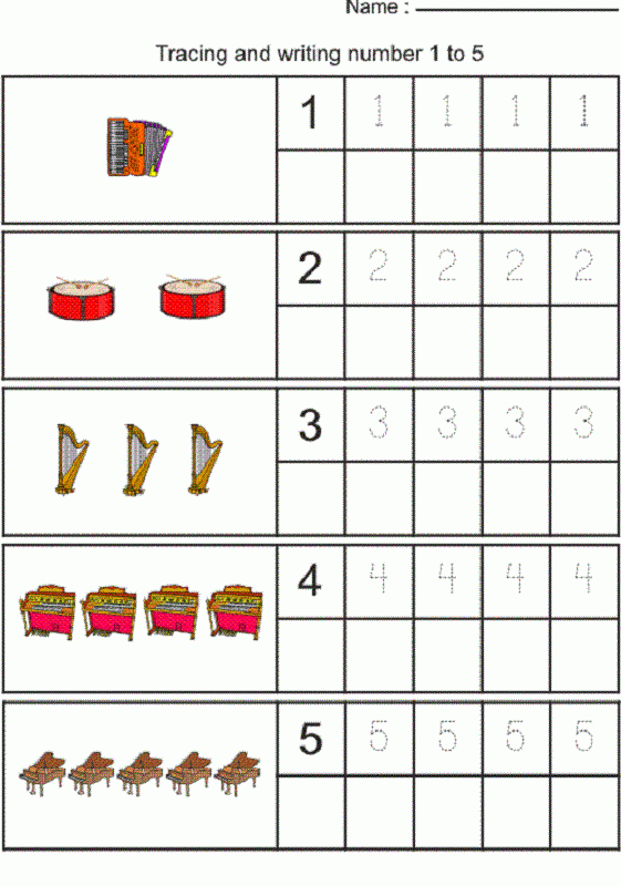 Tracing Numbers 1 5 PRINTABLE Kids Worksheets Tracing Numbers 1 5 PRINTABLE Kids Worksheets