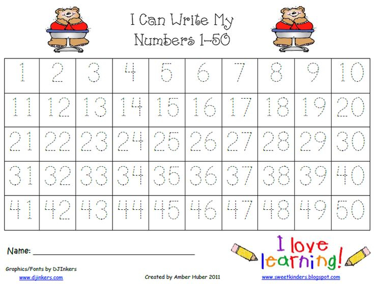 Tracing Numbers 1 50 Writing Numbers Tracing Worksheets