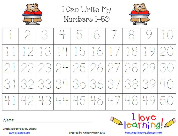 Tracing Numbers 1 50 Writing Numbers Tracing Worksheets 