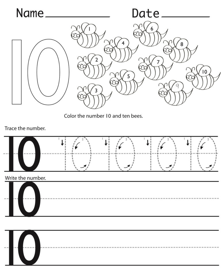 Tracing Numbers Learning Printable