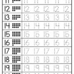 Tracing Worksheets Numbers 1 20 Kindergarten Math