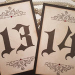 Wedding Table Numbers Halloween Wedding Gothic Wedding