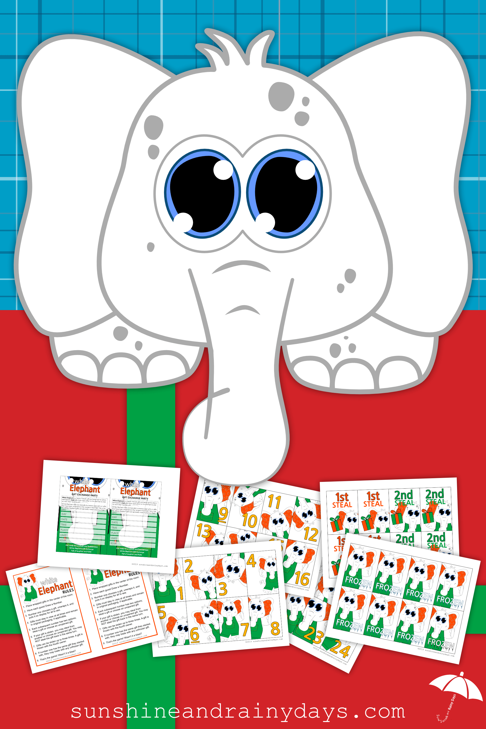 White Elephant Rules And Numbers Sunshine And Rainy Days White Elephant Rules And Numbers Sunshine And Rainy Days