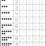 Writing Numbers 1 10 Worksheets For Kindergarten