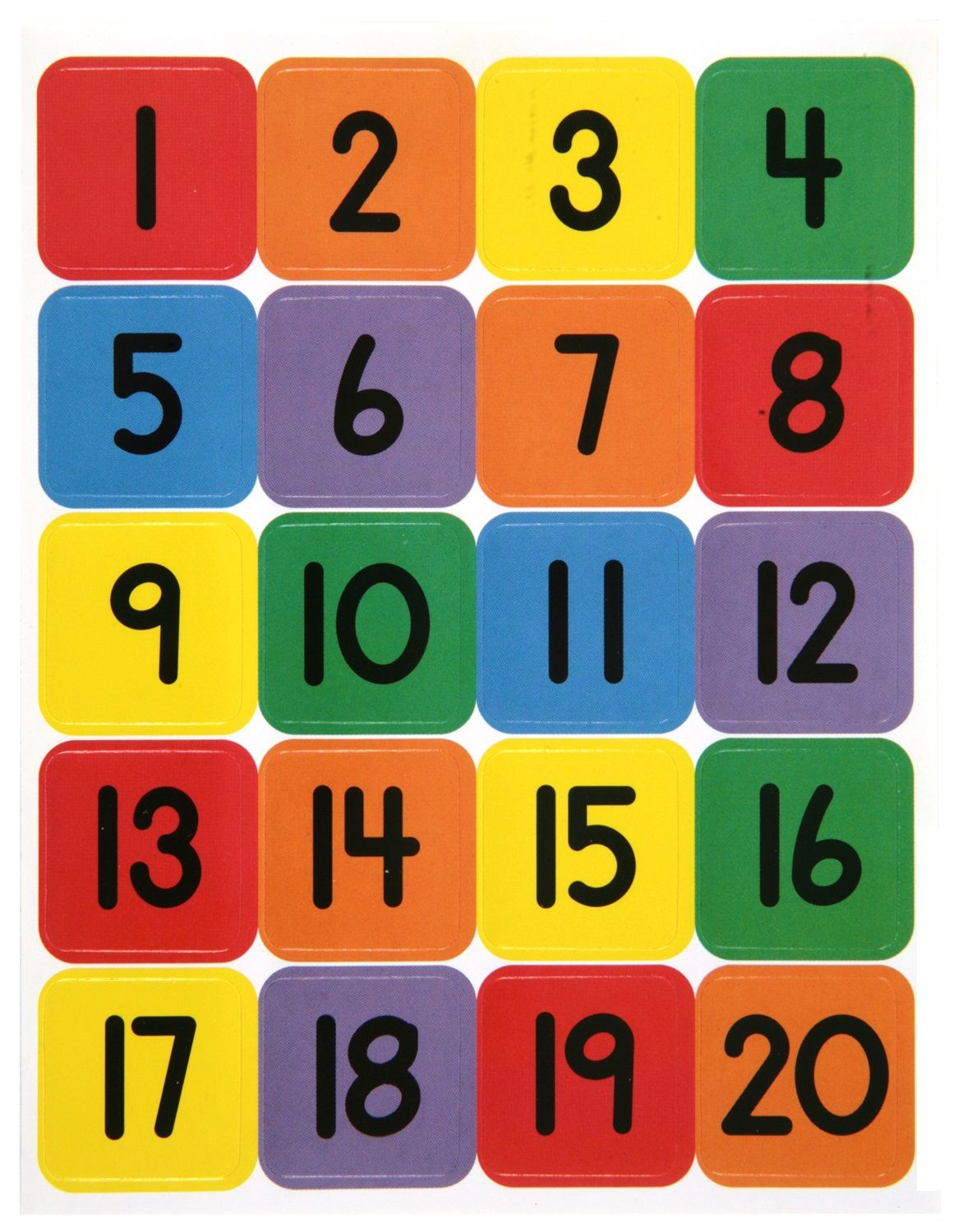 1 20 Number Chart For Preschool Gr fico De N meros 