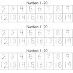 1 20 Number Tracing Learning Printable