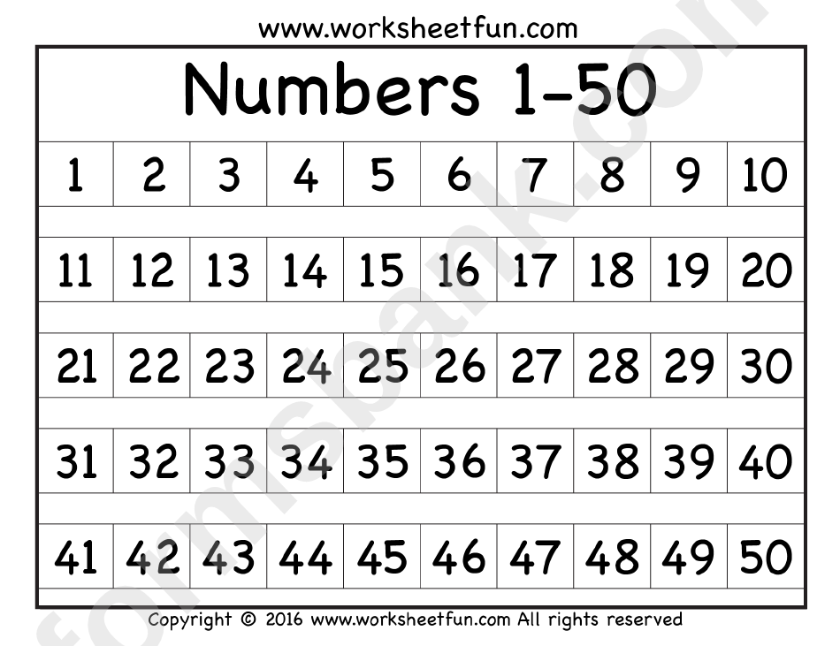 1 50 Number Chart Template Printable Pdf Download 1 50 Number Chart Template Printable Pdf Download