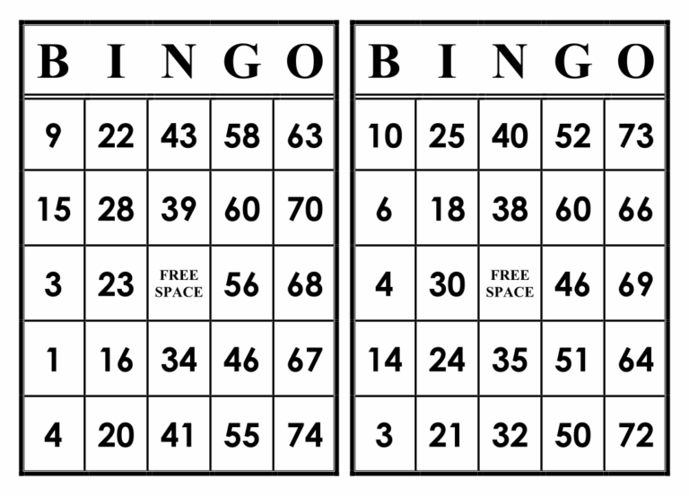 10 Best Free Printable Number Bingo Cards Printablee