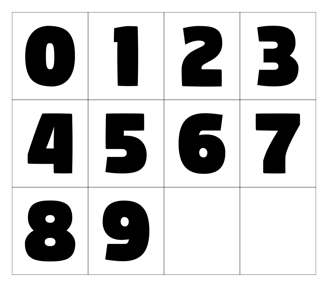 10 Best Large Printable Numbers 0 9 Printablee