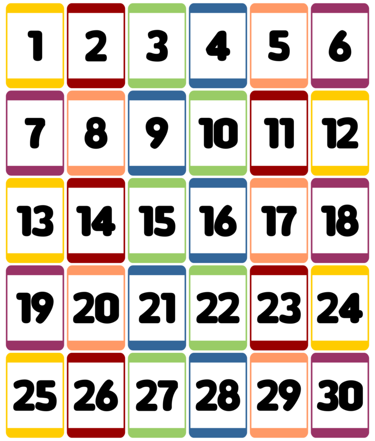 10 Best Number Flashcards 1 30 Printable Printablee