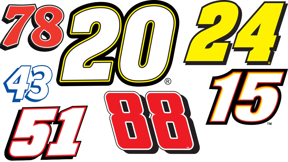 13 NASCAR Number Team Fonts Images NASCAR Race Car 