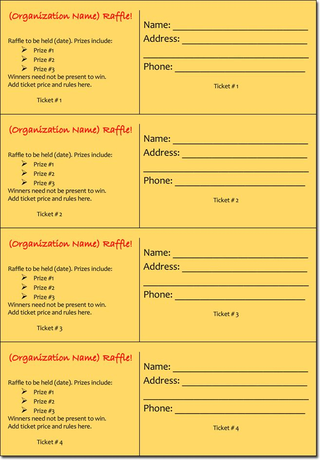 20 Free Raffle Ticket Templates With Automate Ticket 20 Free Raffle Ticket Templates With Automate Ticket