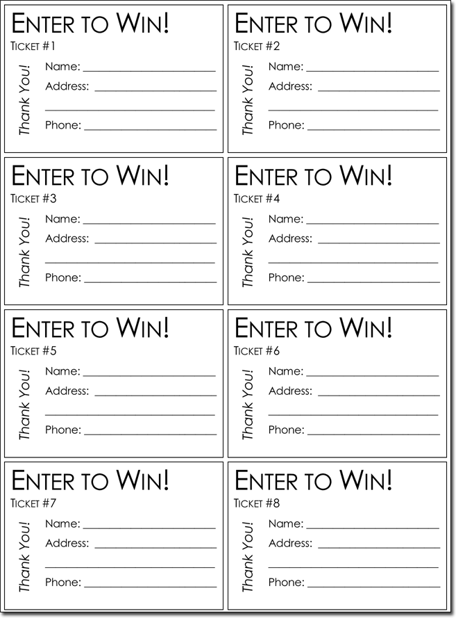 20 Free Raffle Ticket Templates With Automate Ticket 