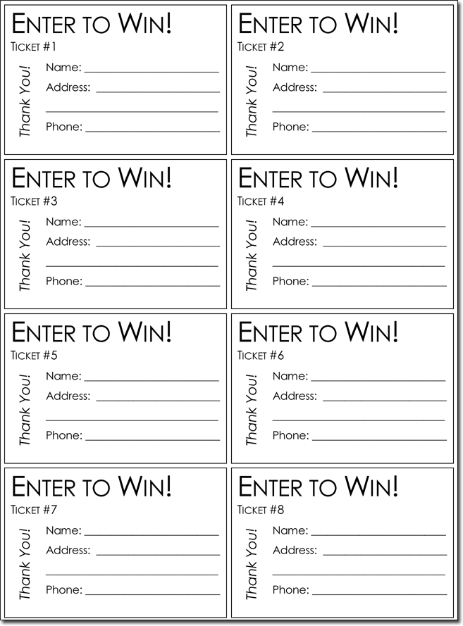 20 Free Raffle Ticket Templates With Automate Ticket