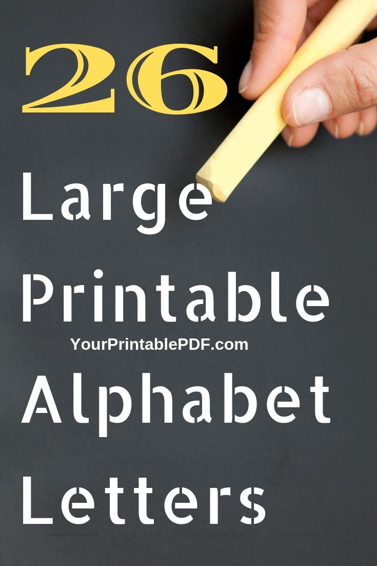 26 Large Printable Alphabet Letters Your Printable PDF 26 Large Printable Alphabet Letters Your Printable PDF