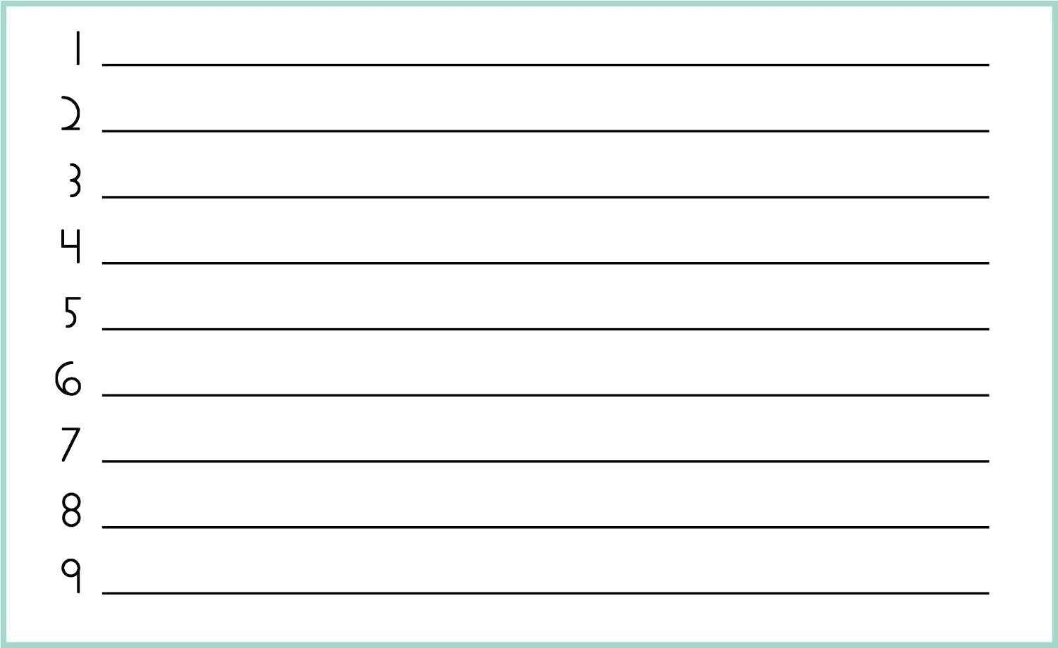 30 Images Of Blank Numbered List Template Helmettown 30 Images Of Blank Numbered List Template Helmettown