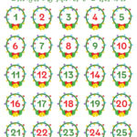 6 Best Christmas Countdown Number Printables Printablee