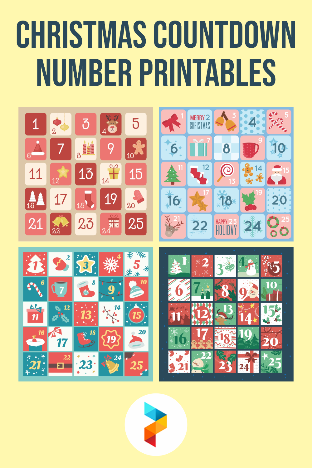 6 Best Christmas Countdown Number Printables Printablee 6 Best Christmas Countdown Number Printables Printablee