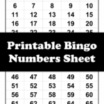 8 Best Free Printable Bingo Numbers Sheet Printablee