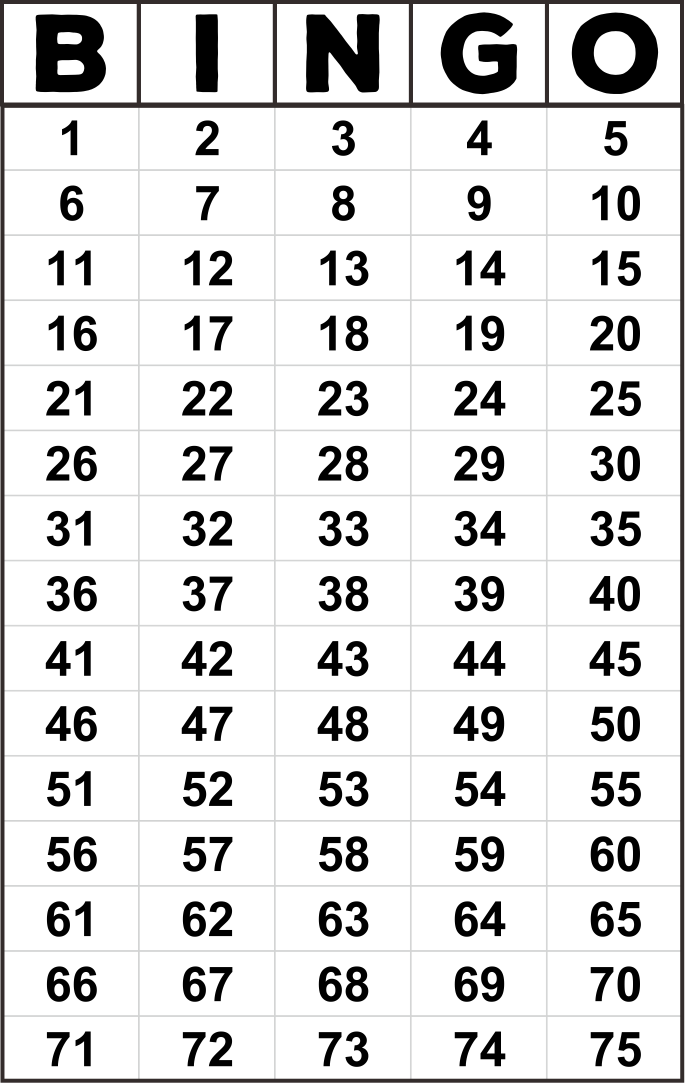 8 Best Free Printable Bingo Numbers Sheet Printablee