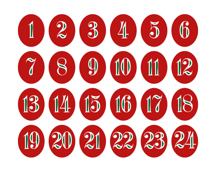 9 Best Printable Advent Calendar Numbers Printablee