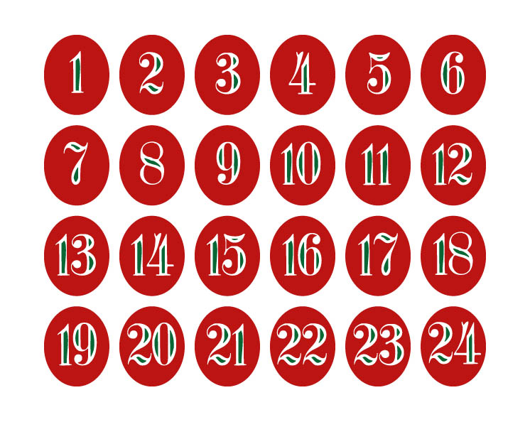 9 Best Printable Advent Calendar Numbers Printablee 9 Best Printable Advent Calendar Numbers Printablee