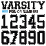 Big Varsity Outline Iron on Numbers