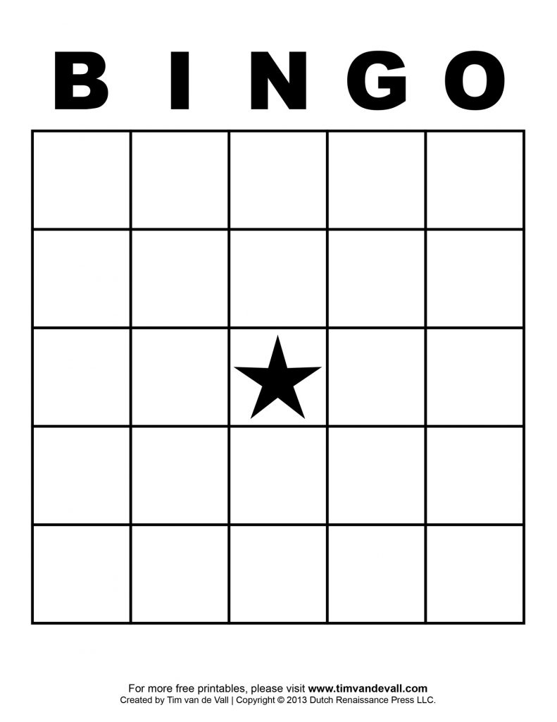 Blank Bingo Template Tim S Printables Free Printable Blank Bingo Template Tim s Printables Free Printable