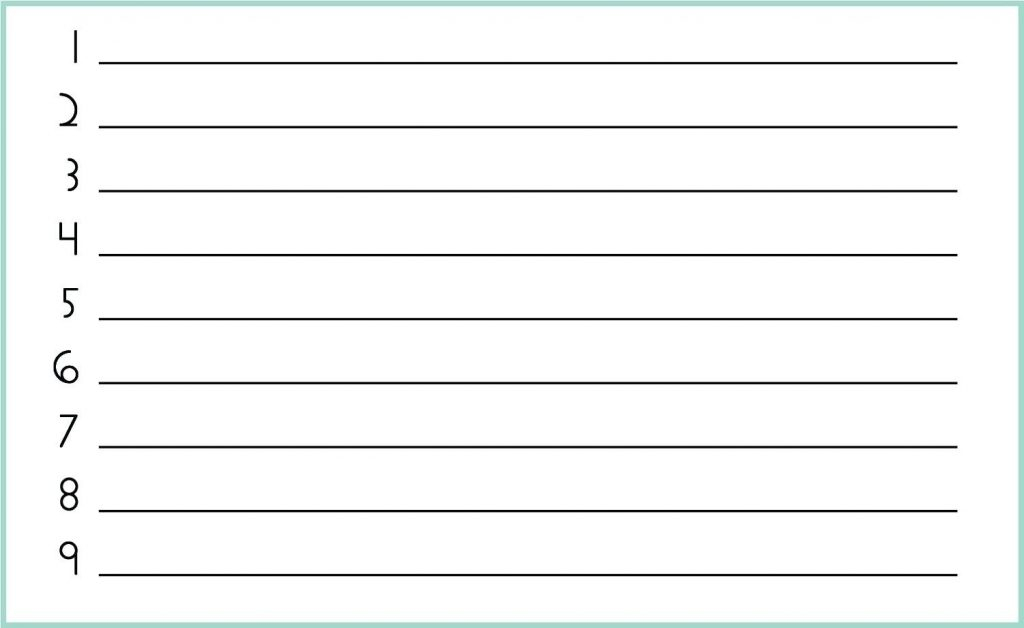 Blank Numbered List Template Examples And Forms Free Blank Numbered List Template Examples And Forms Free