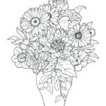 Bouquet Of Flowers Coloring Pages For Childrens Printable