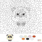 Cartoon Panda Color By Number Free Printable Coloring Pages