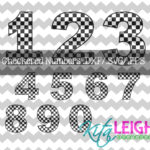 Checkered Numbers DXF SVG EPS File For Use With Your
