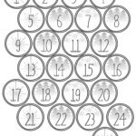 Christmas Advent Calendar Printable Numbers Paper Trail