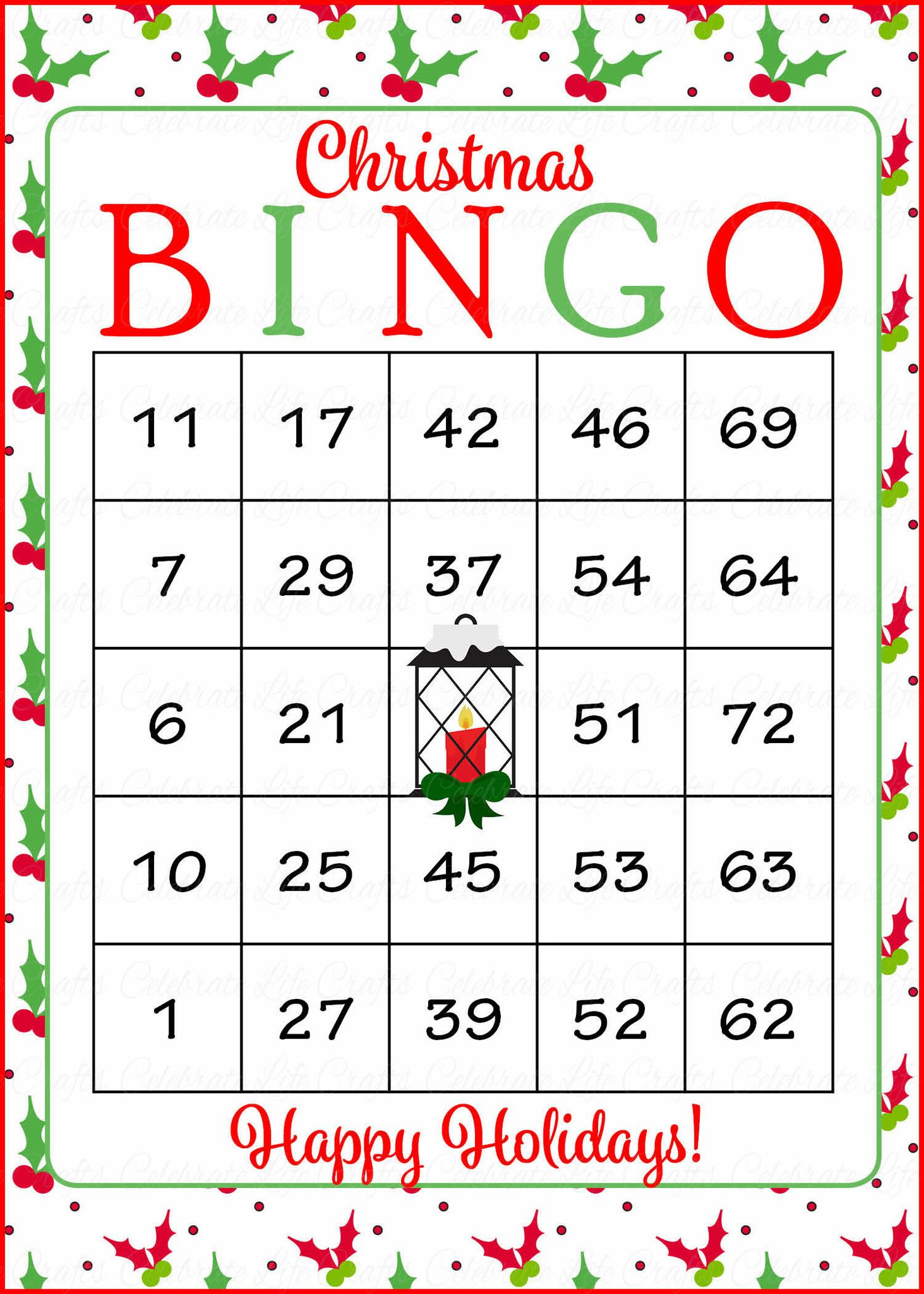 Christmas Bingo Cards Printable Download Christmas Christmas Bingo Cards Printable Download Christmas