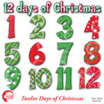 Christmas Numbers Clipart Twelve Days Of Christmas AMB