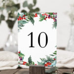 Christmas Table Numbers Printable Table Numbers Template
